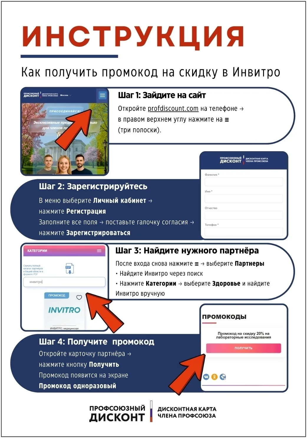 🚨 Друзья! Напоминаем о федеральном партнёре! 🚨  ИНВИТРО, медицинская лаборатория, скидка 20%* на все