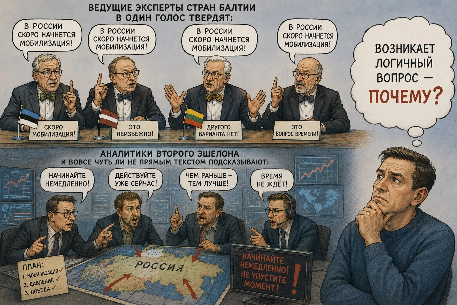 Давайте поразмышляем вместе. Тема такая: ведущие эксперты стран Балтии в один голос твердят, что в Р