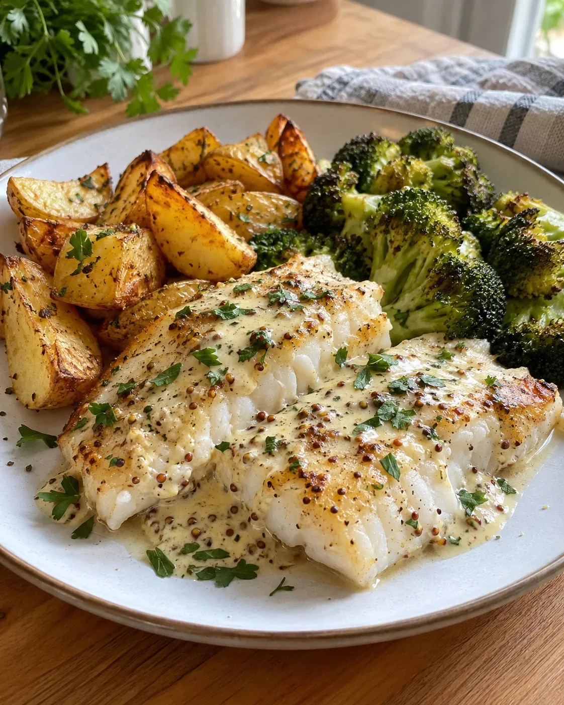 🐟 Белая рыба в йогуртово-горчичном соусе с овощами