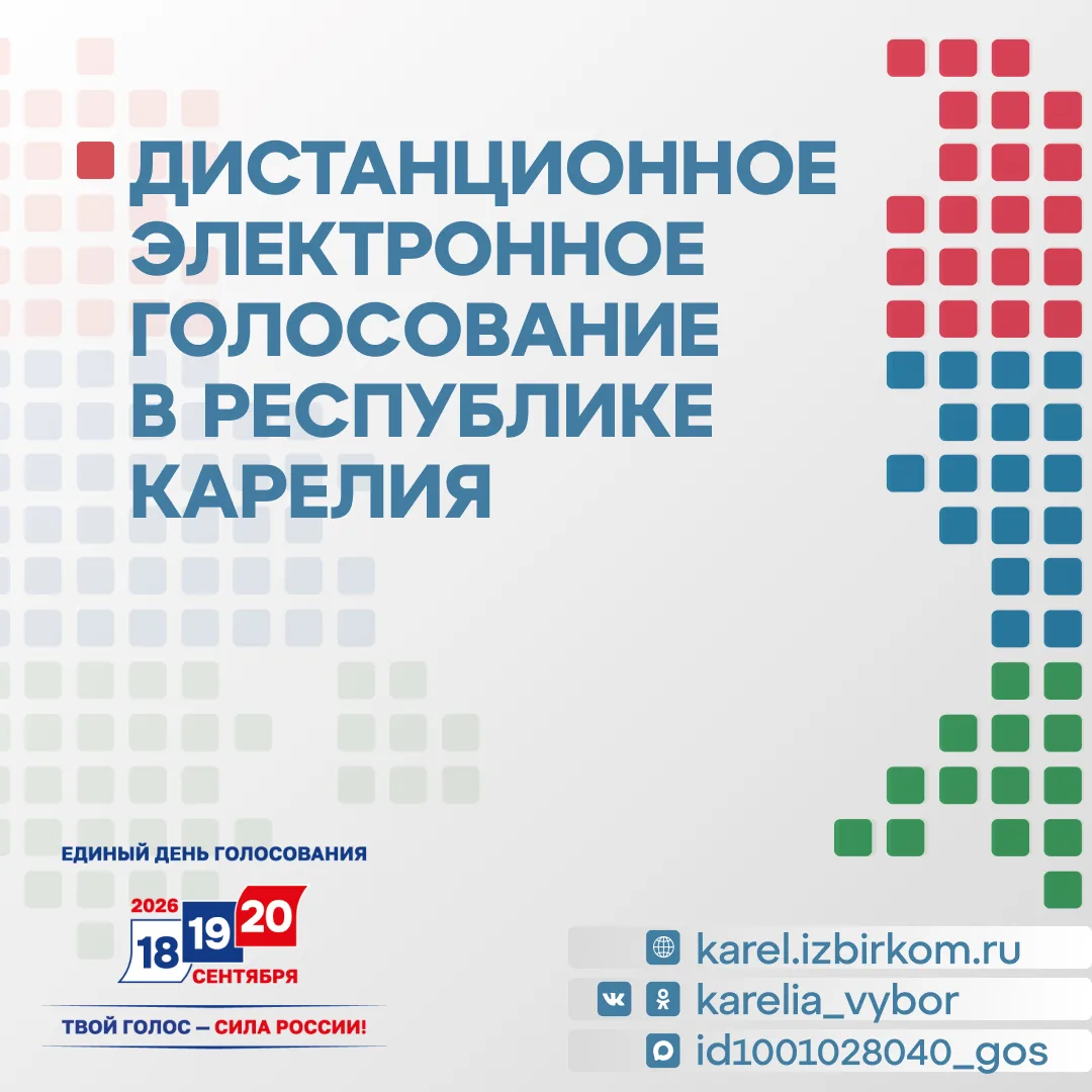 ⚡18, 19 и 20 сентября избиратели Республики Карелия смогут проголосовать дистанционно.