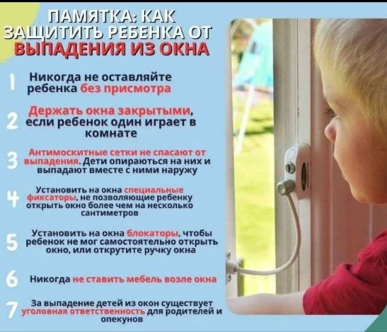 Важно!

Падение из окна — одна из самых трагичных и частых причин детского травматизма и смертности.