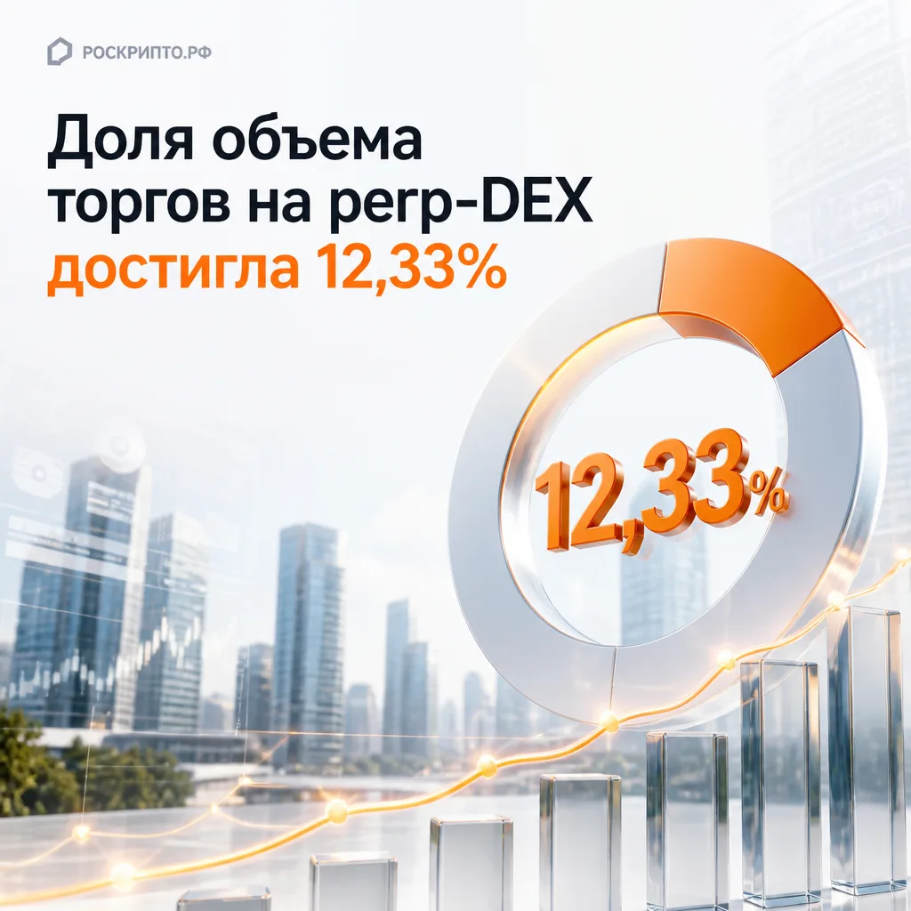 📊 Доля объема торгов на perp-DEX достигла 12,33%
