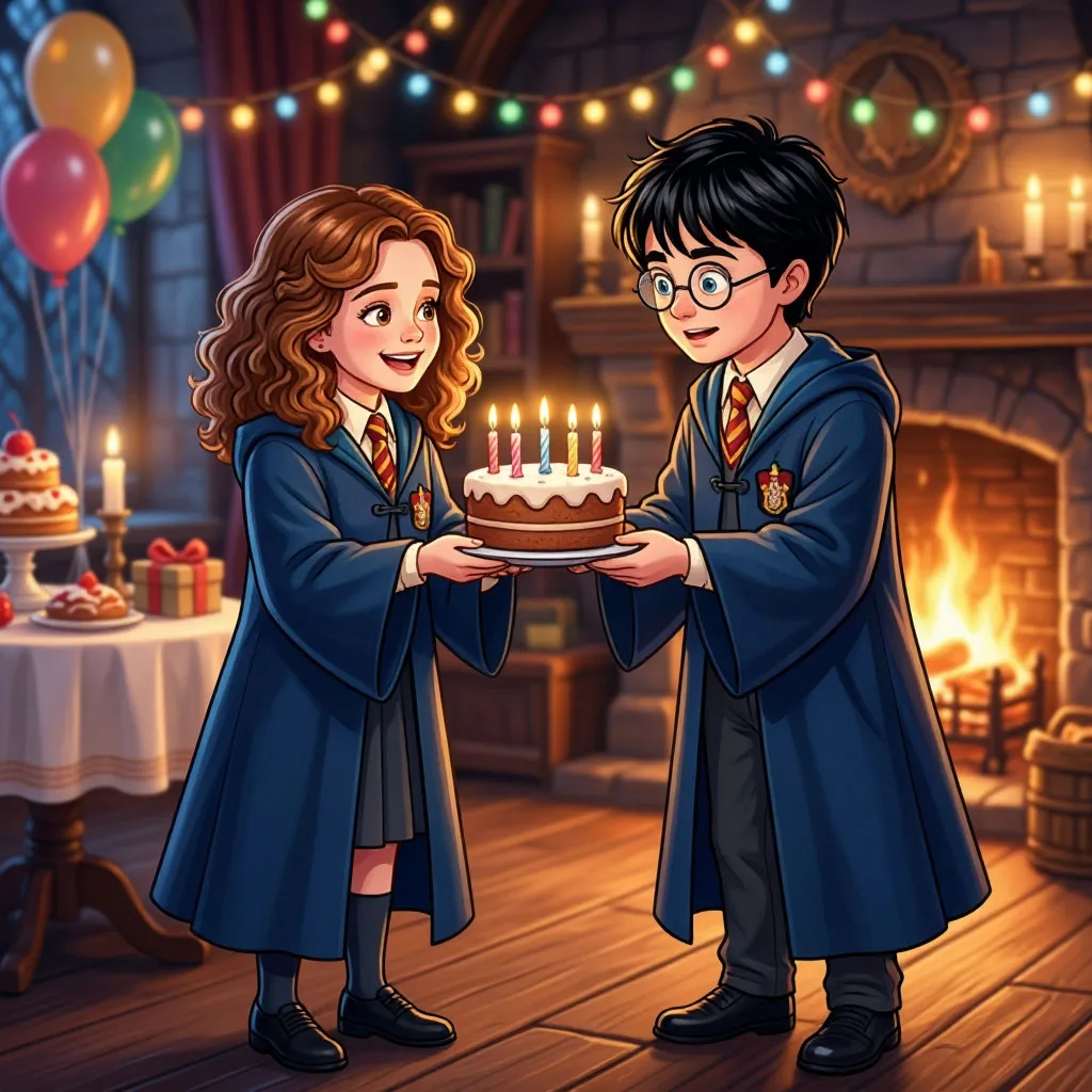 Гермиона поздравляет Гарри Поттера с днем рождения ❤️🥳💋