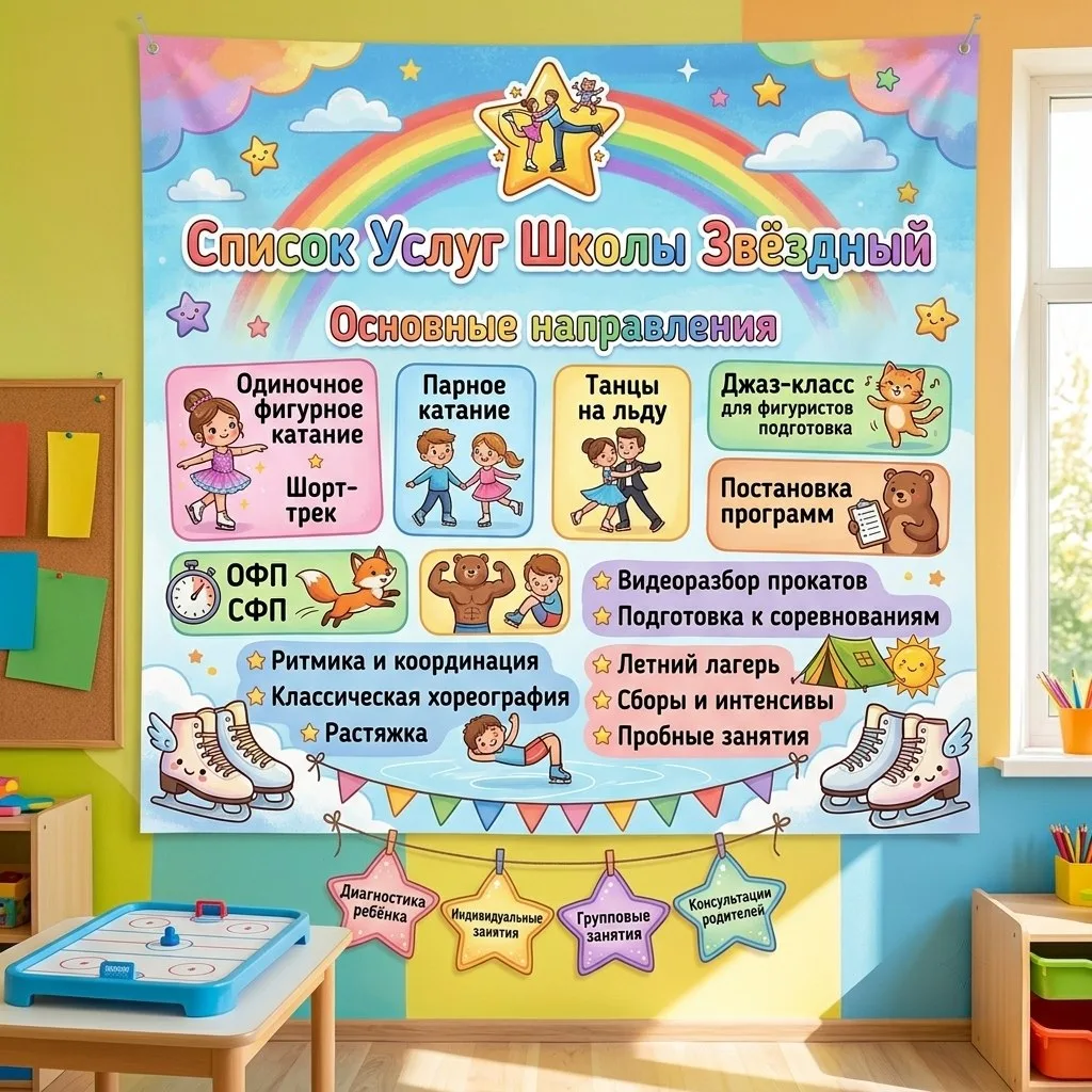 Список всех услуг нашей школы)