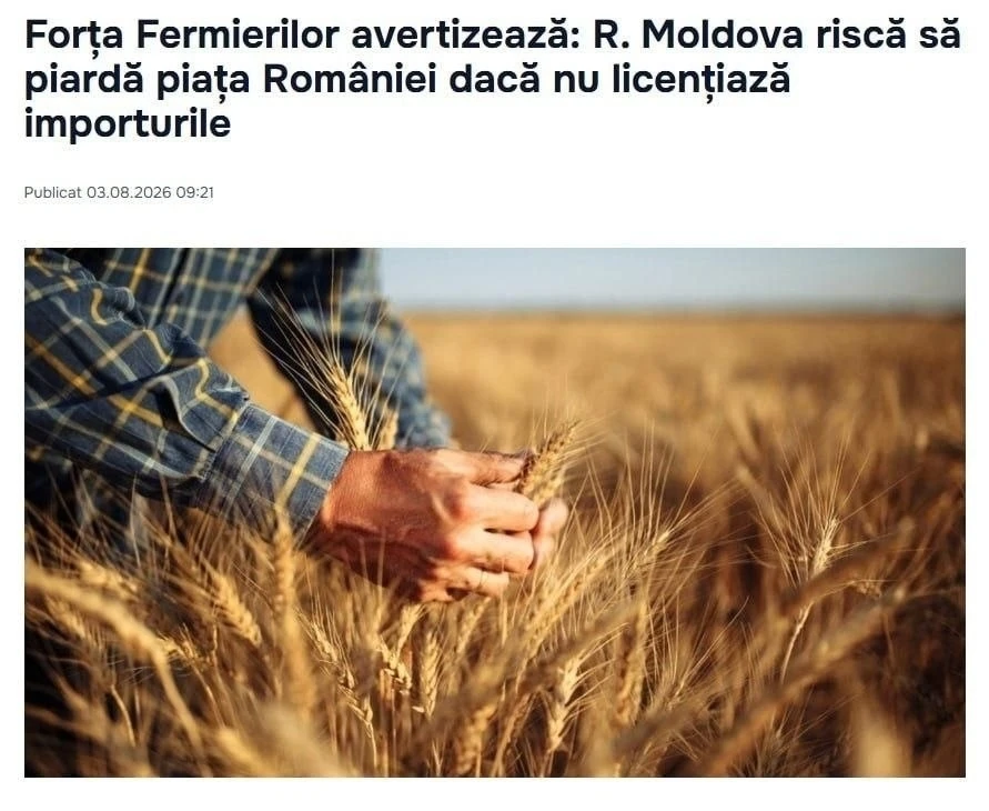 Молдавские фермеры потребовали от властей срочно ограничить импорт зерна из Украины.