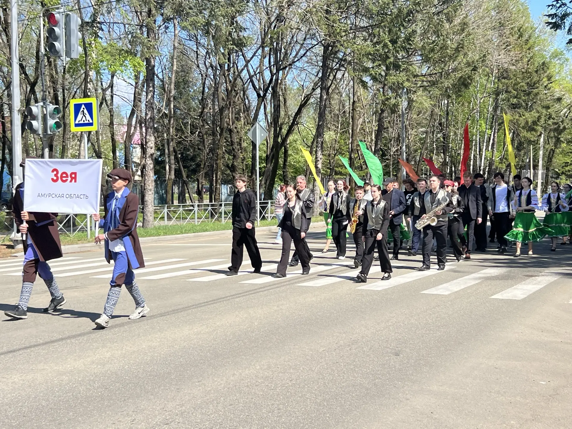 11 лучших детских оркестров Дальнего Востока прошли парадным маршем по главной улице Биробиджана   Ш