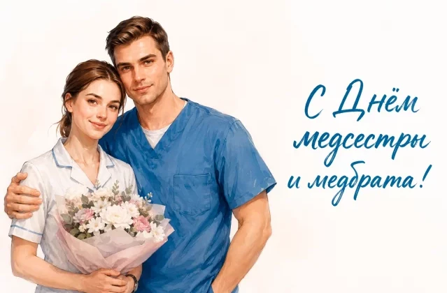 ✨Уважаемые наши медицинские сестры и братья!
От всей души поздравляем Вас с Днем медицинской сестры!
