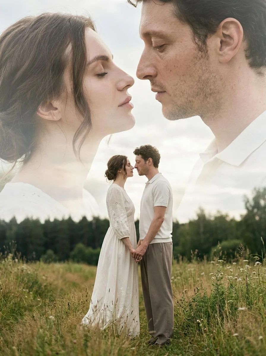 🖼 Man and a woman are standing opposite