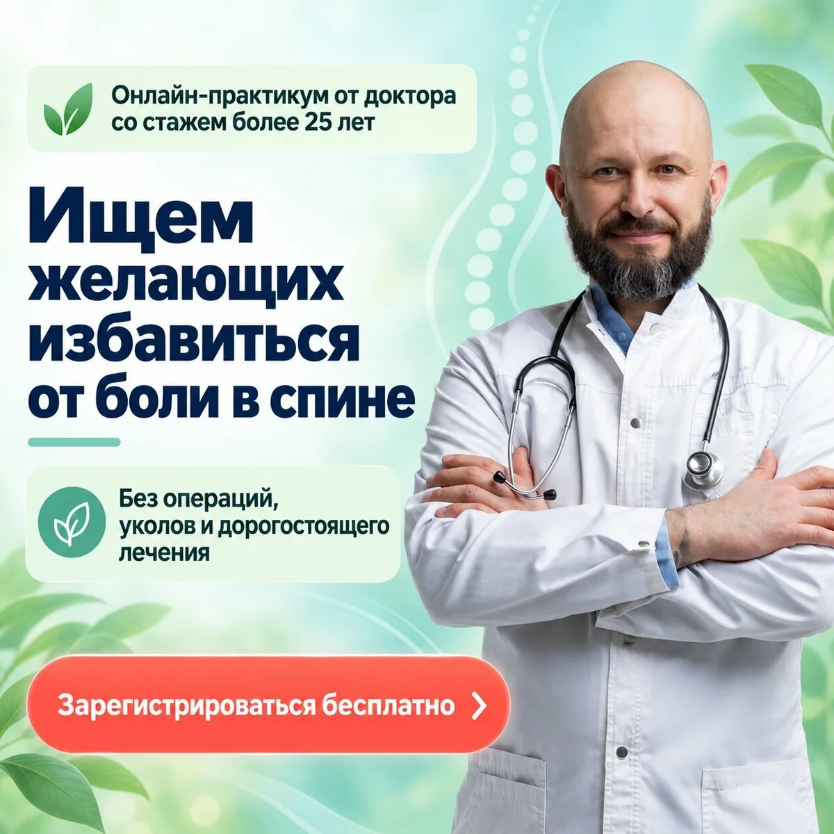 Ищем желающих избавиться от боли в спине без лекарств