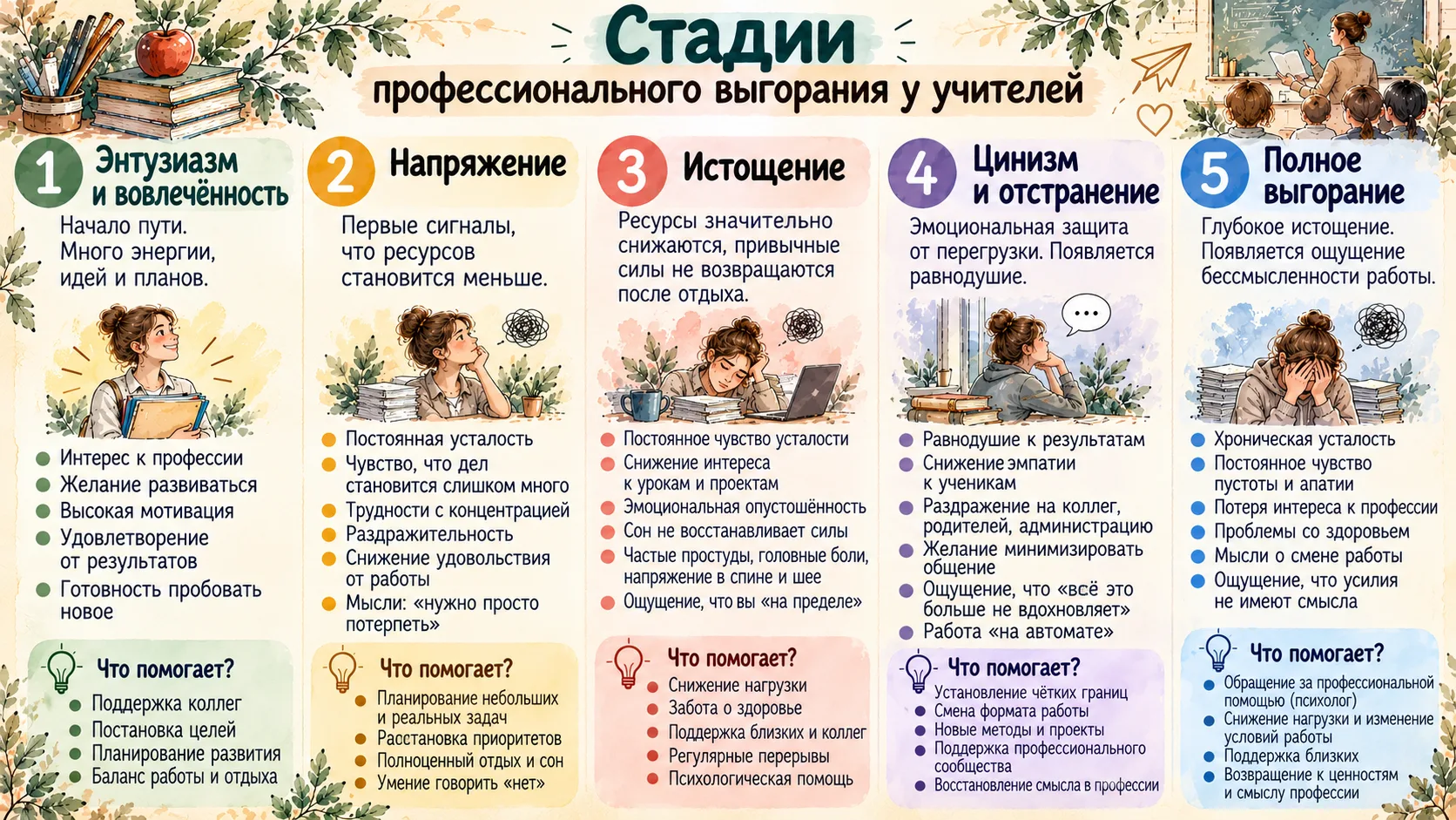 Посмотрите на эти стадии выгорания.