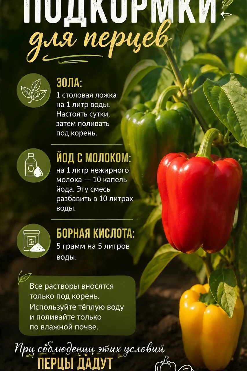 Пoдкормки для пeрцев: