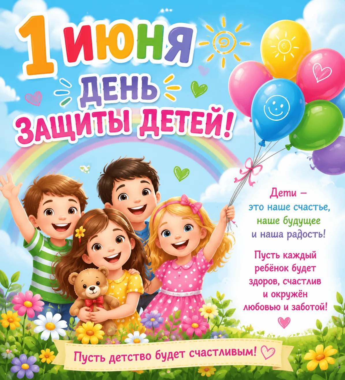 🎈 С ДНЁМ ЗАЩИТЫ ДЕТЕЙ! 🎈1 июня — день, когда каждый взрослый вспоминает, как это важн...