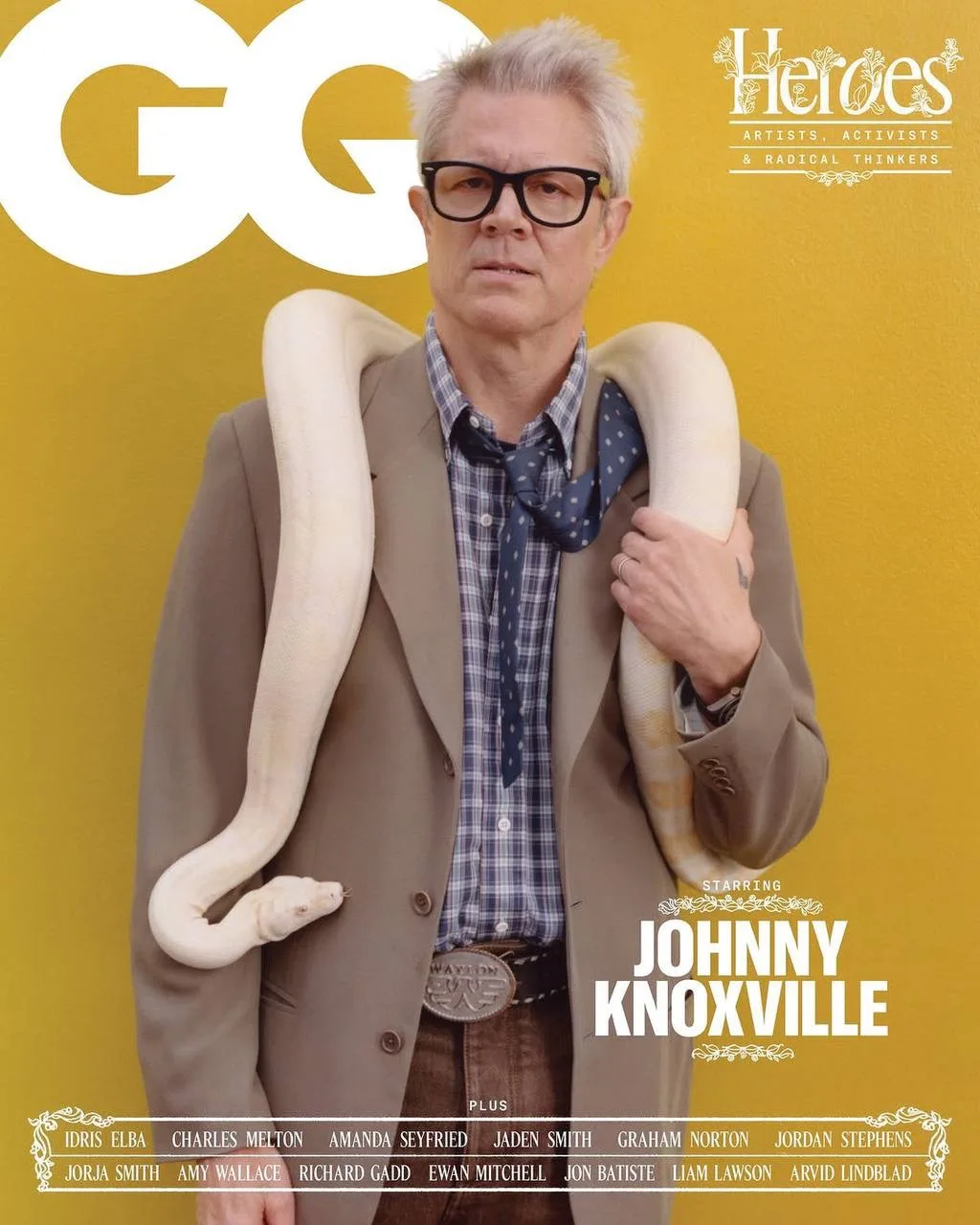 Джонни Ноксвилл на новых фото для британского GQ 2026. Заключительный пятый фильм «Чудаков» выходит 
