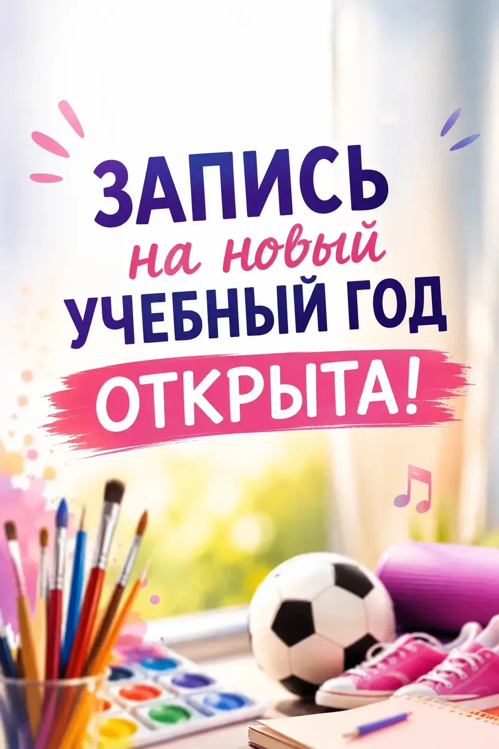Запись на новый учебный год открыта! ✨