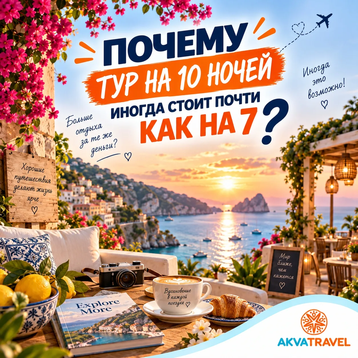 ✈ ПОЧЕМУ ТУР НА 10 НОЧЕЙ ИНОГДА СТОИТ ПОЧТИ КАК НА 7?