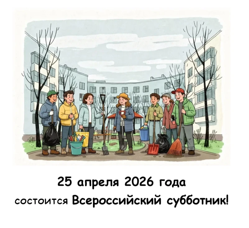 Приглашаем всех жителей 25 апреля принять участие во Всероссийском субботнике!