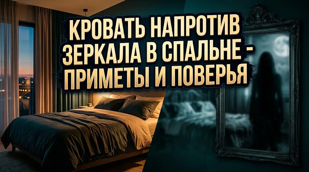 Можно ли ставить кровать напротив зеркала в спальне? В новом видео разбираем приметы, ф...