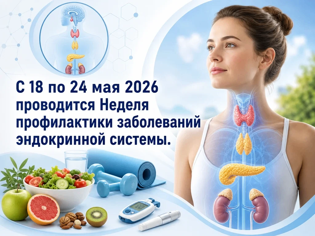 С 18 по 24 мая 2026 года в России проходит Неделя профилактики заболеваний эндокринной ...