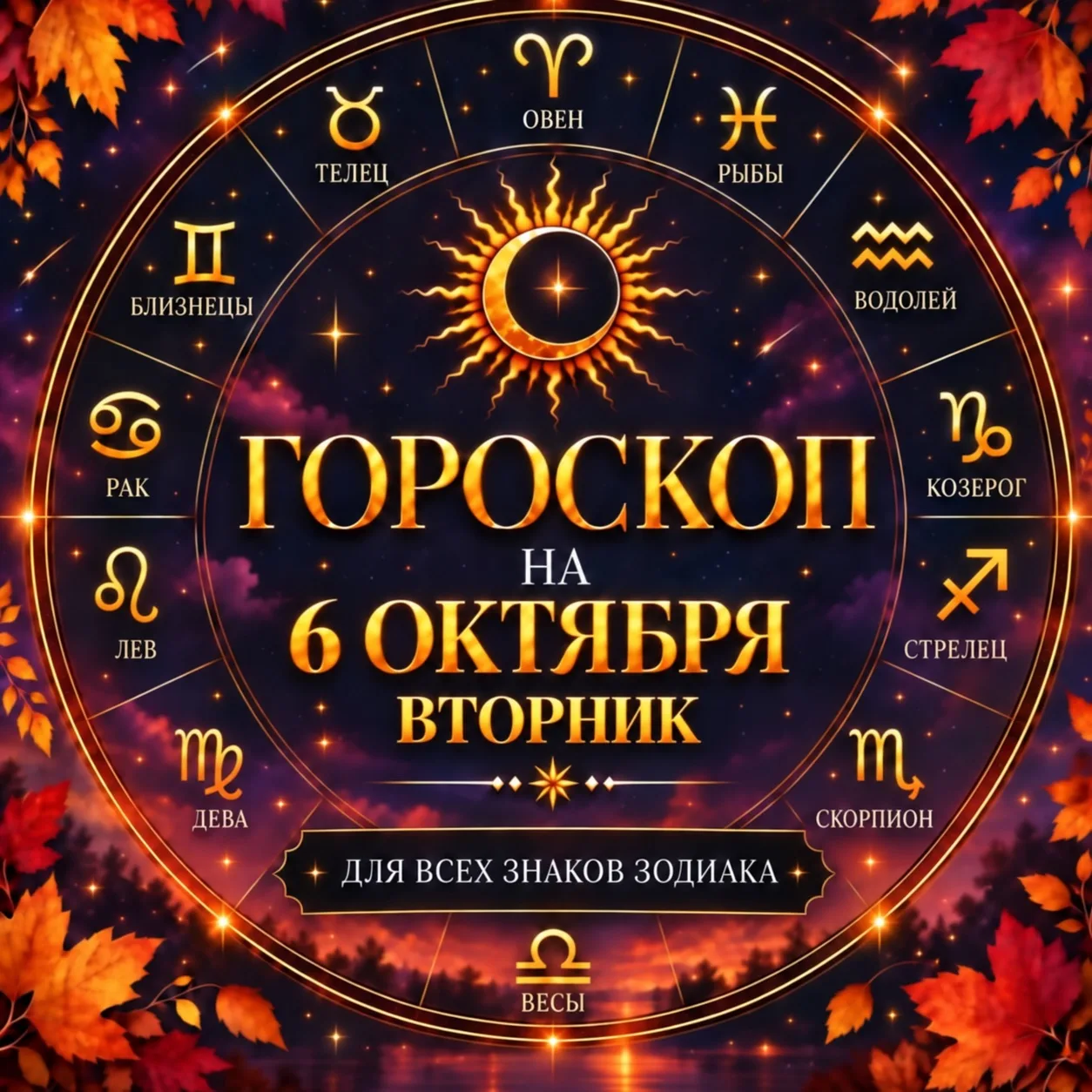 🔮 Гороскоп на 6 октября, вторник