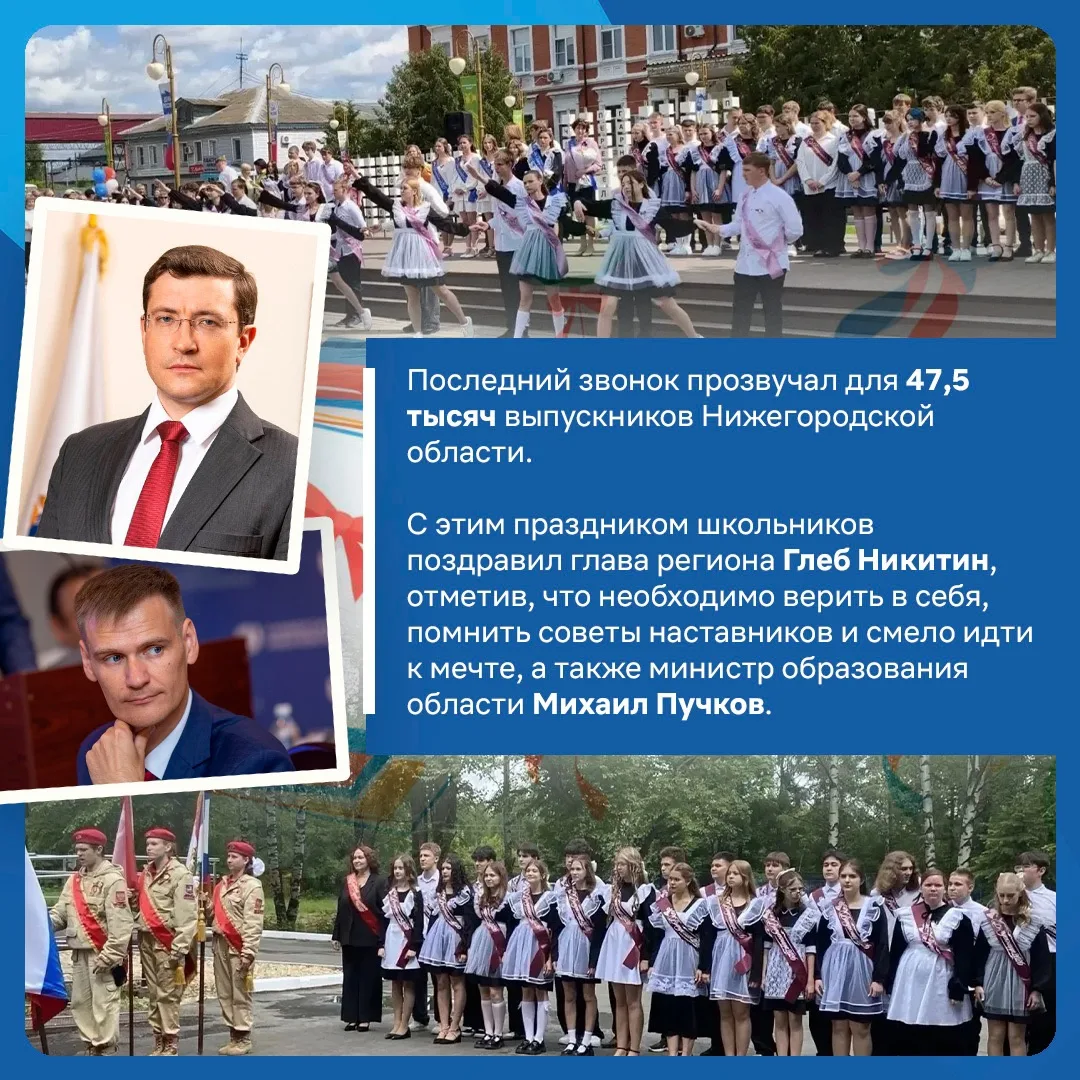 Последний звонок прозвучал для 47,5 тысяч выпускников региона