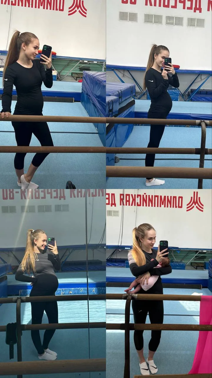 Коллаж длиною в 9 месяцев 🍼

Юлия Кузнецова и один и тот же зал. Мы поняли, Юля без тренировок не м