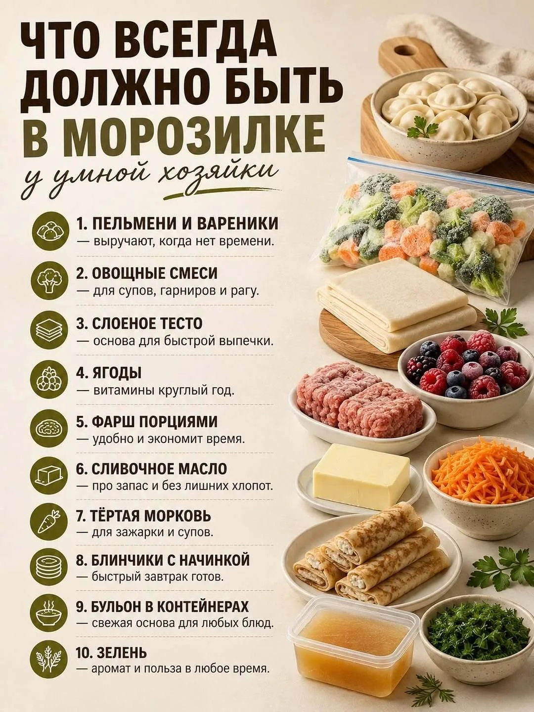 Хорошо организованная морозилка экономит не только место, но и ваше время.
