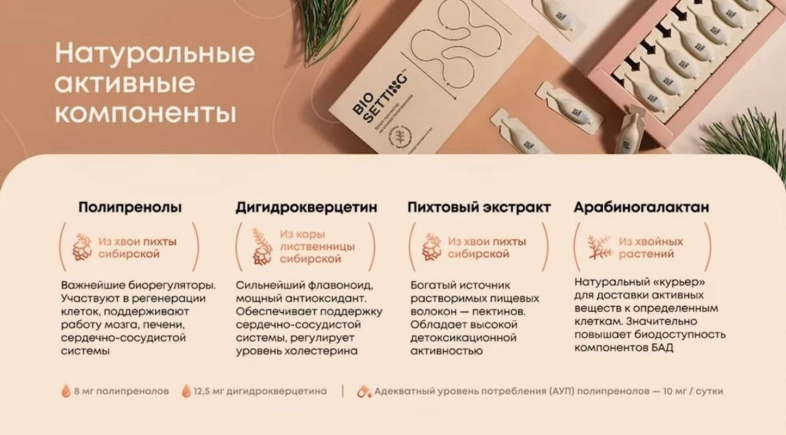 BioSetting - это smart-протектор на основе полипренолов, предназначенный для поддержки и восстановле