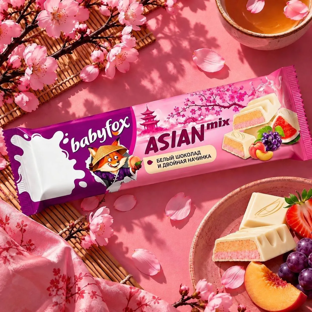 BabyFox выпустила белый шоколад с двойной начинкой из фруктов Asian Mix — сладенькая аз...
