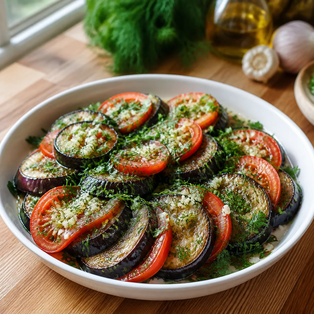 Баклажаны с помидорами для тех, кто любит летний кавказский вкус