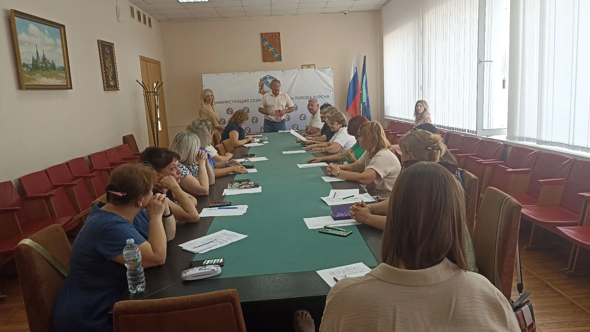 📍В зале администрации Сеймского округа города Курска 18 августа прошли рабочие совещан...