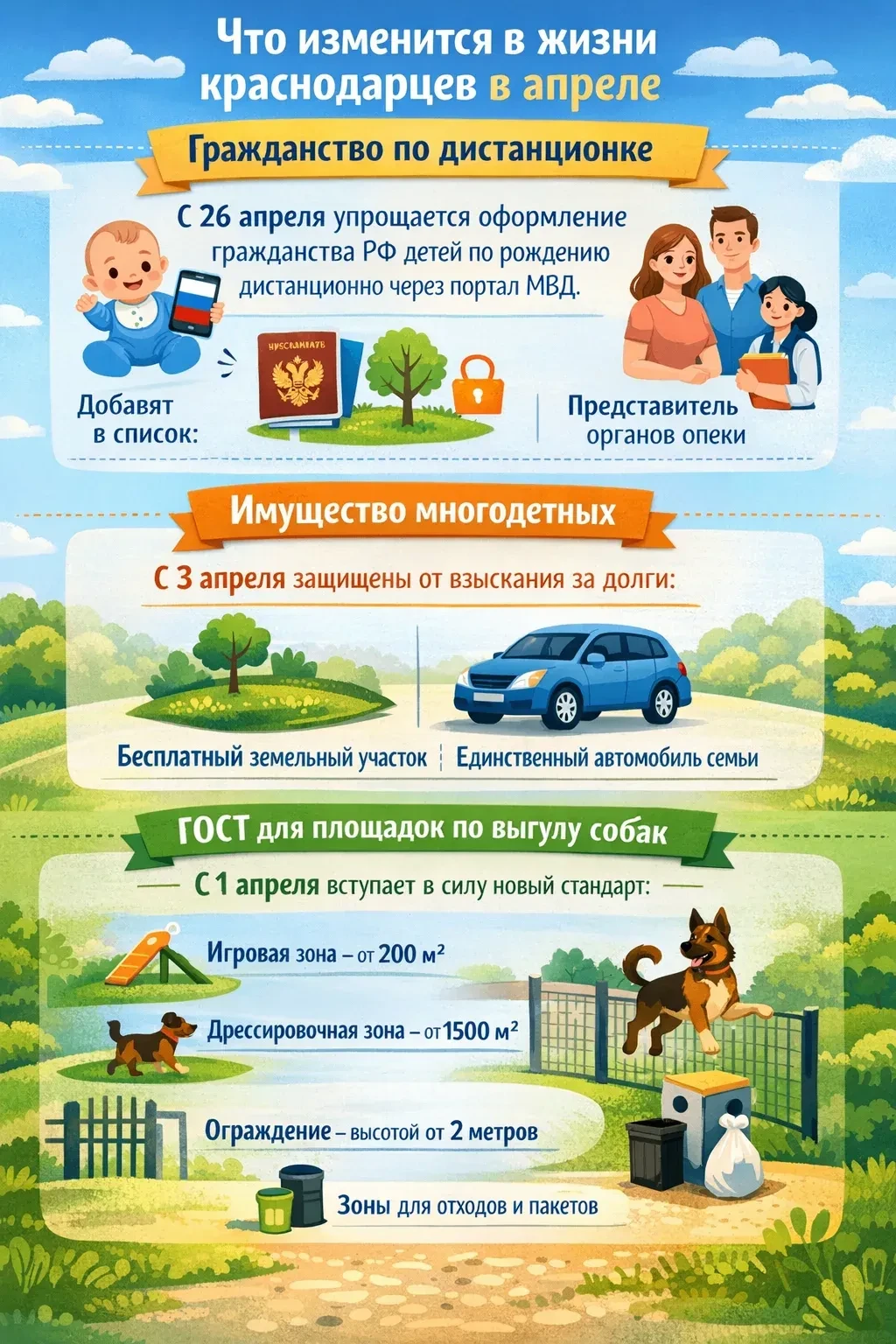 Что изменится в жизни краснодарцев в апреле