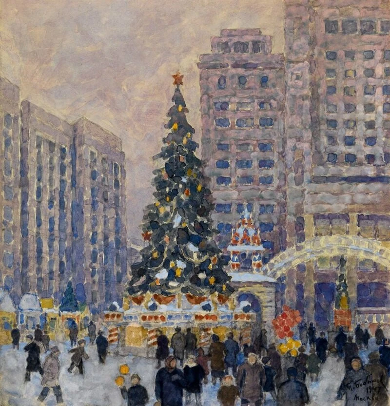 🎄Новый год в картинах русских художников  🍊 Николай Витинг. Снежок идёт 🍊Татьяна Еремина. Преднового