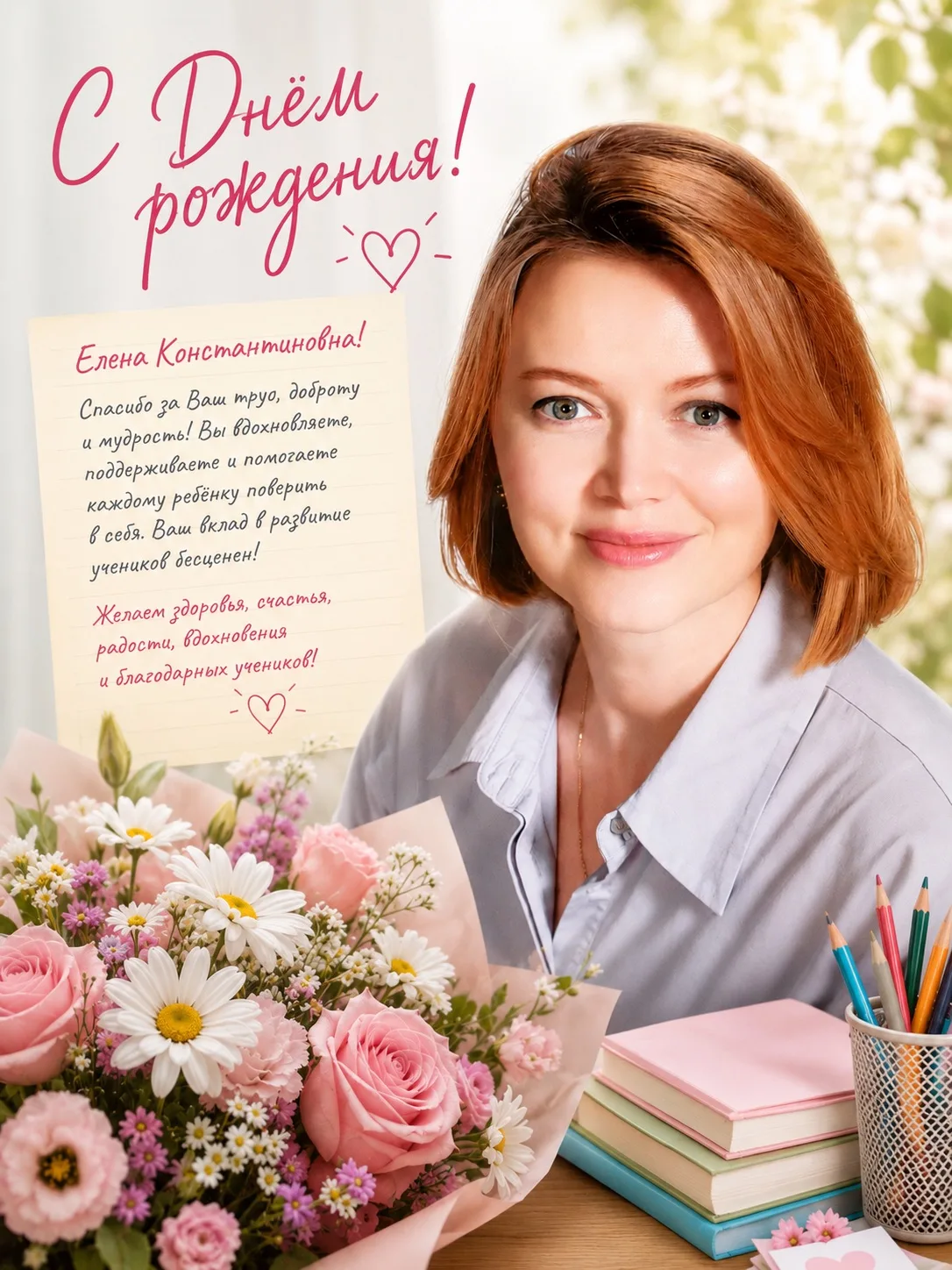 Сегодня мы поздравляем Елену Константиновну с Днём рождения! 🌷
