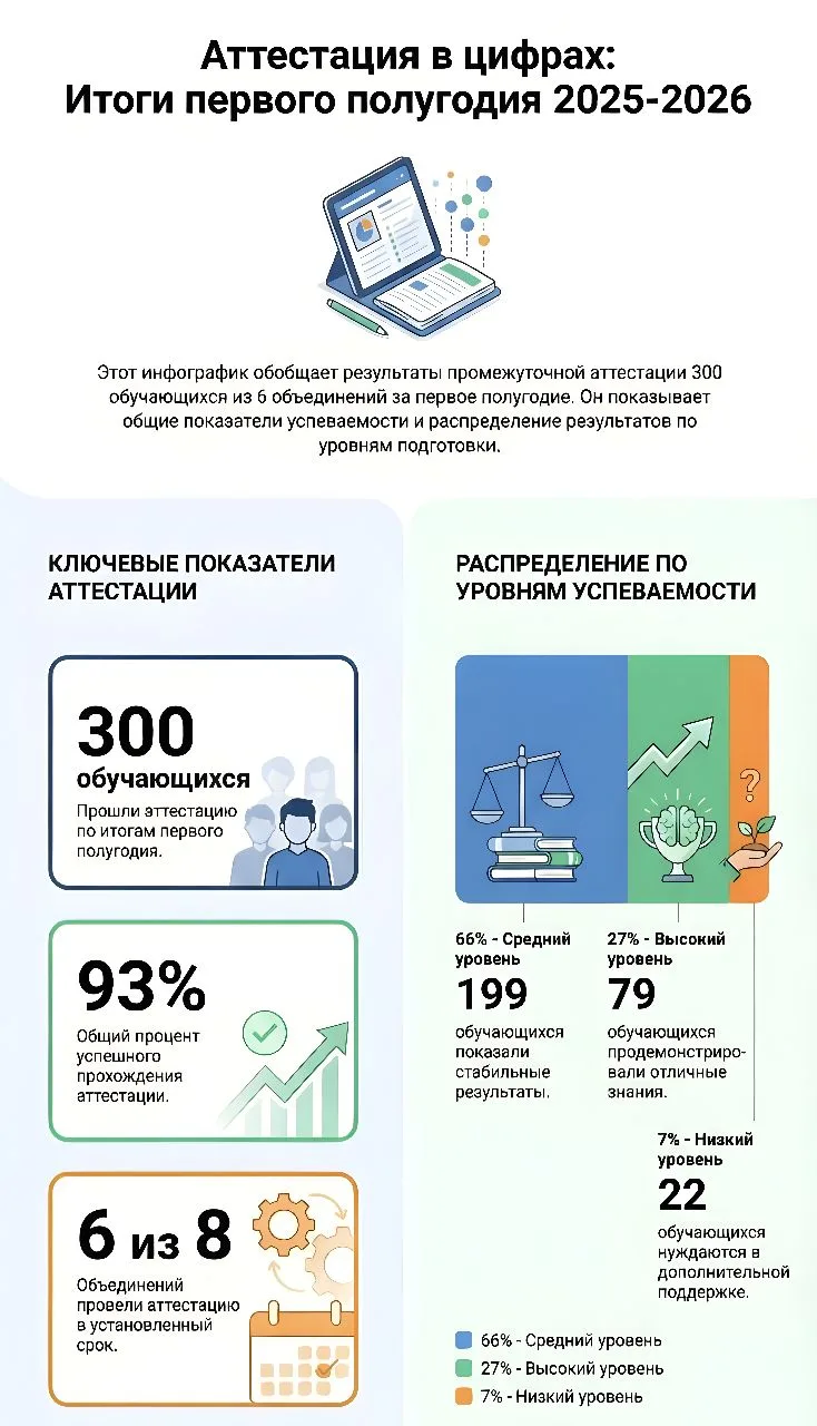 Итоги промежуточной аттестации обучающихся в детских объединениях за 2025-2026 учебный ...