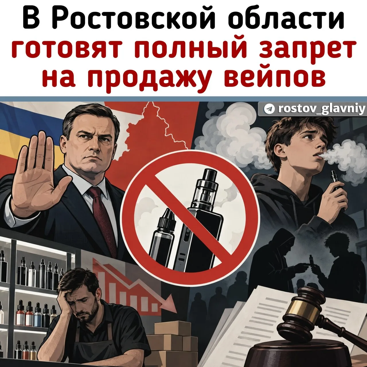 🚬 В Ростовской области готовят полный запрет на продажу вейпов с 1 марта 2027 года!