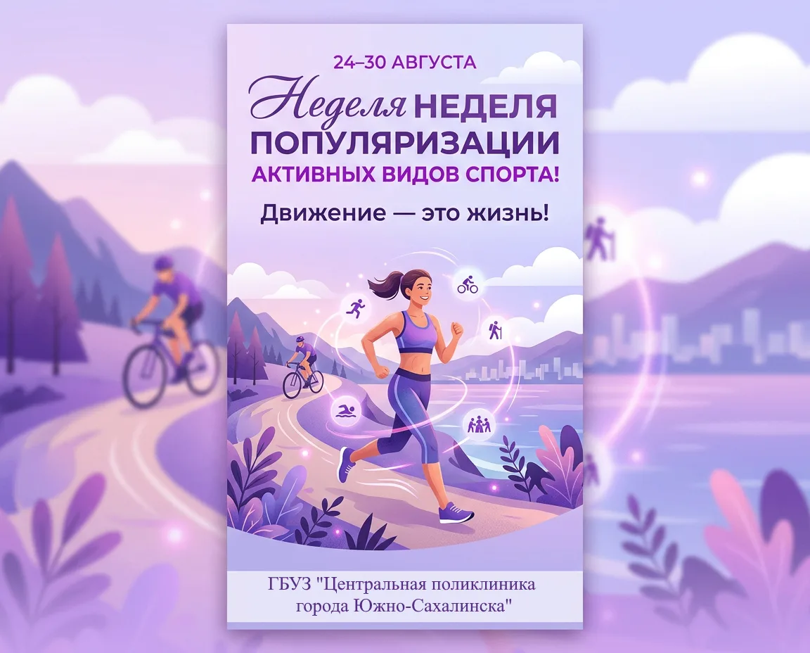 🏃 24–30 августа – Неделя популяризации активных видов спорта!