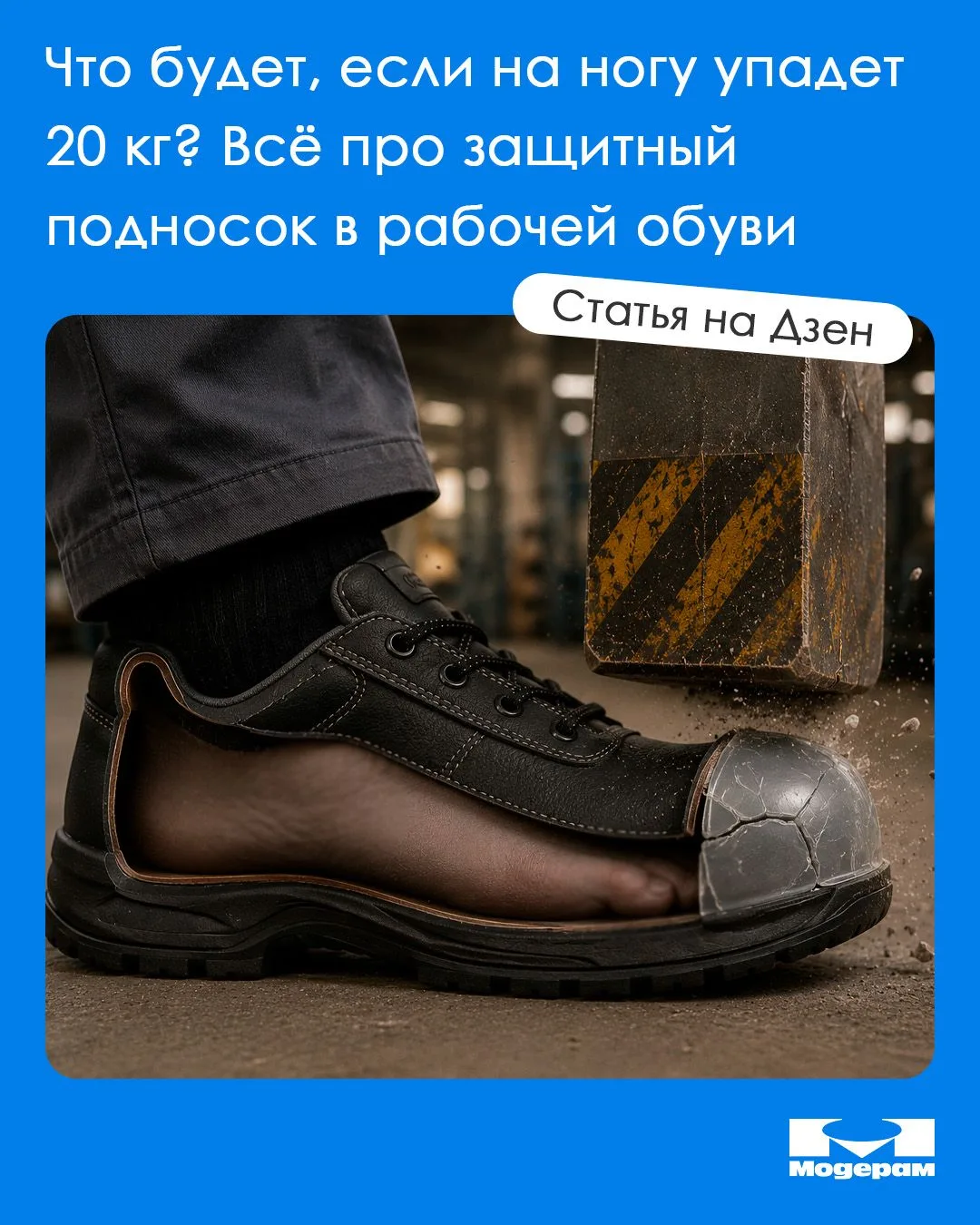 👞Что будет, если на ногу упадет 20 кг?