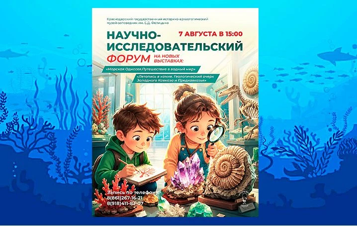 ВМЕСТЕ С МУЗЕЕМ  — К НОВЫМ ЗНАНИЯМ!
 
7 августа в 15.00 краевой музей им. Фелицына приглашает юных и