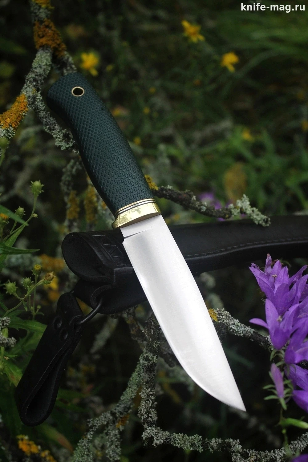 Туристический нож Древич Эксперт Bohler N690 конвекс, рукоять micarta Изумруд, оружейна...