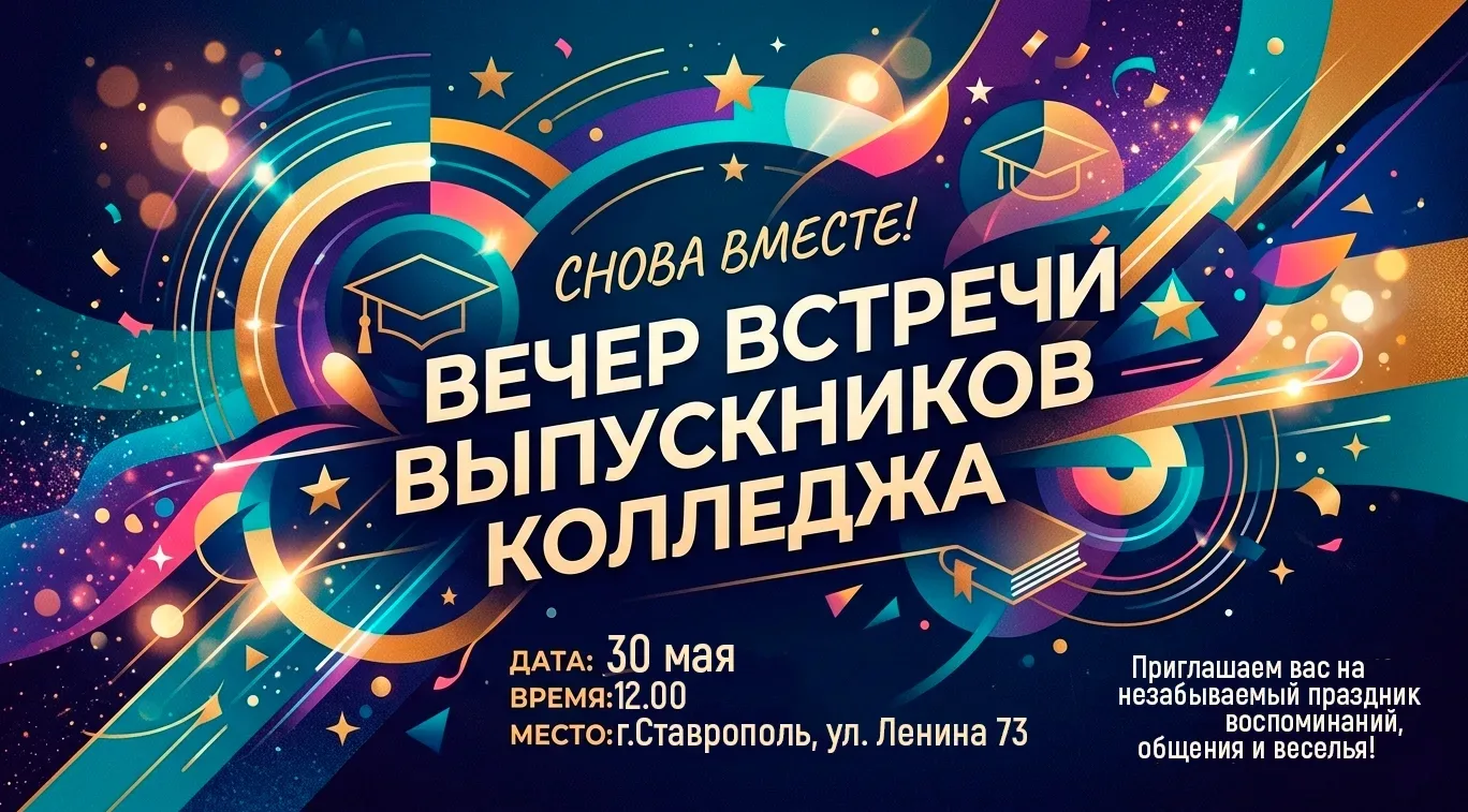 🔥Вечер встречи выпускников колледжа!

Снова вместе!

Дорогие выпускники всех лет, приглашаем вас на