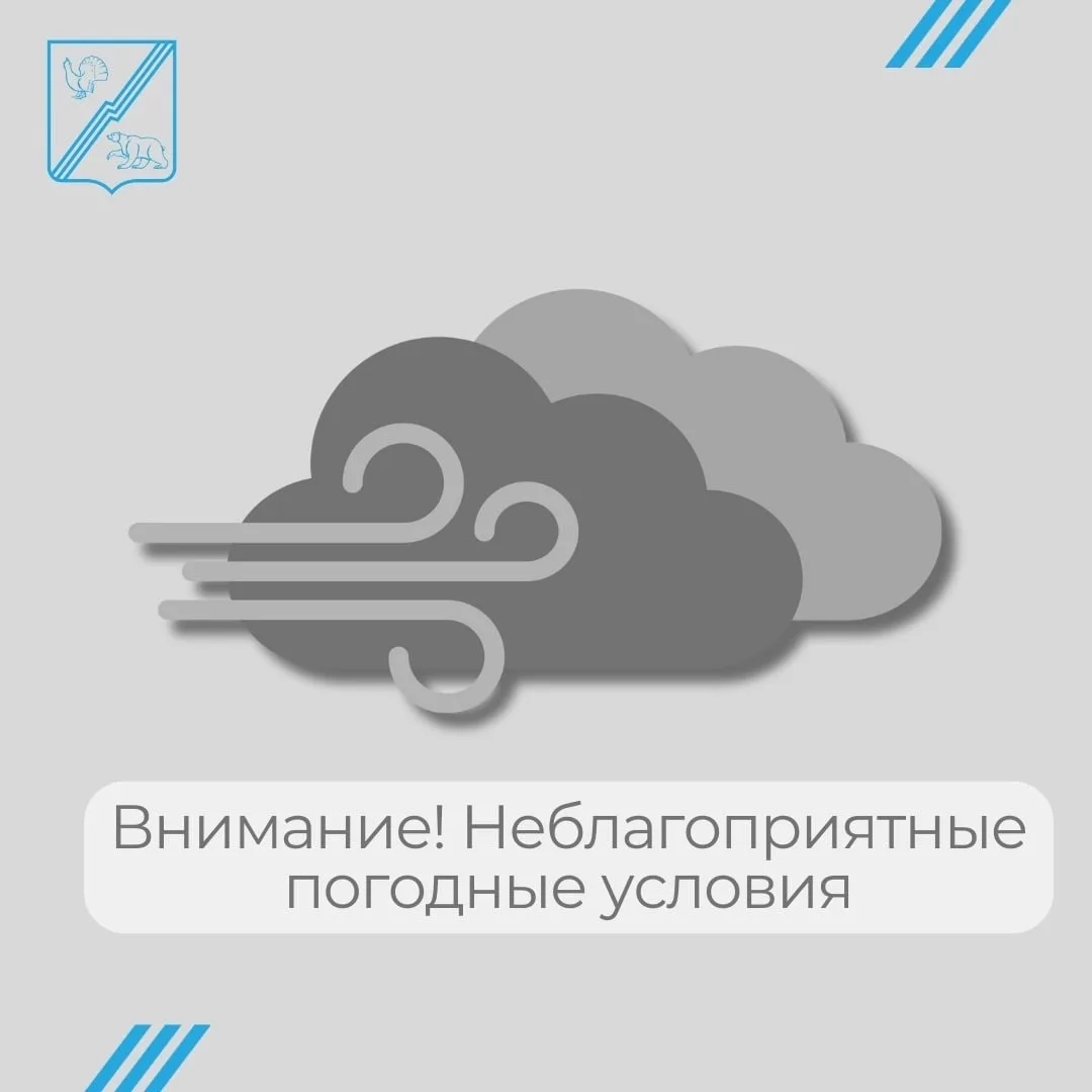 Внимание! Неблагоприятные погодные условия

⚡️По данным Ханты-Мансийского центра по гидрометеорологи