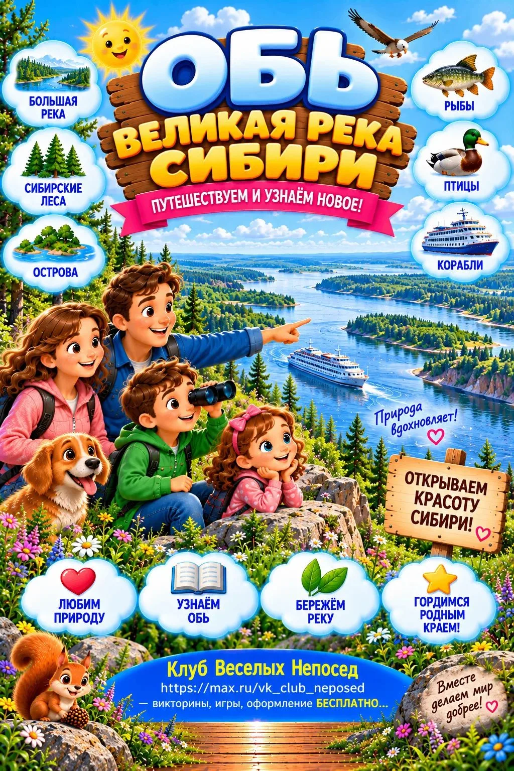 🌊 Наша великая Обь: рассказ для юных исследователей Новосибирска 🌊