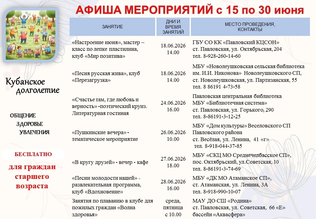 «Кубанское долголетие» зовёт на старт💫

Движение — это жизнь, а жизнь на Кубани — это энергия!❤️‍🔥