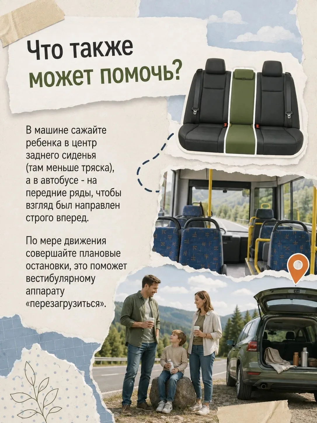 Почему ребенка укачивает в машине?