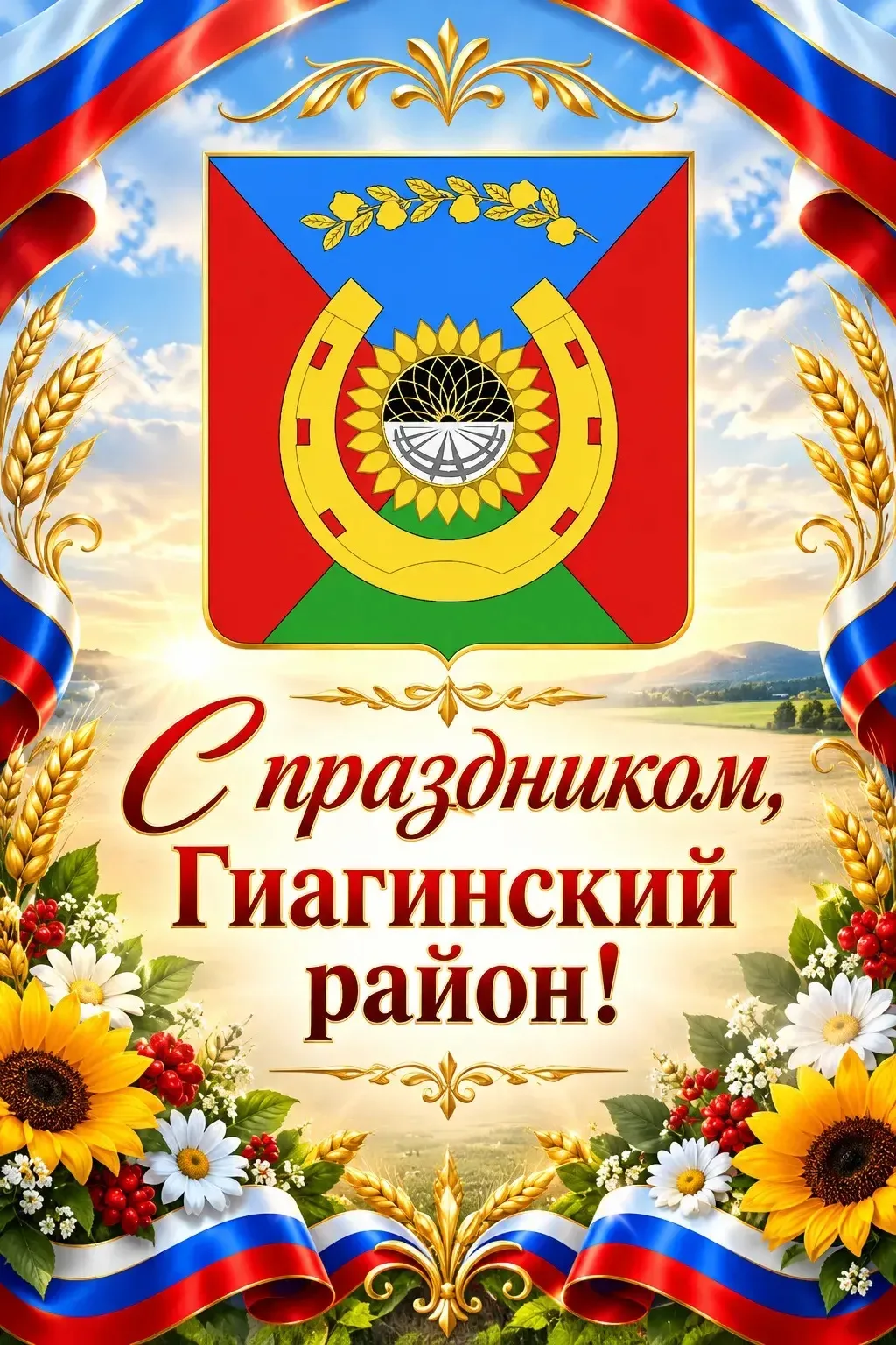 Уважаемые жители Гиагинского района! Сегодня для нас всех  особенный день.