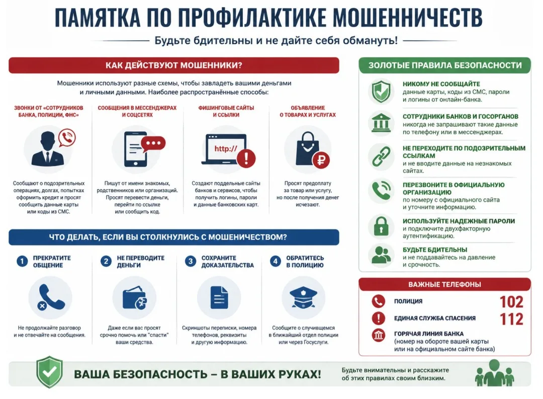 С целью повышения информированности населения о способах совершения преступлений и мето...