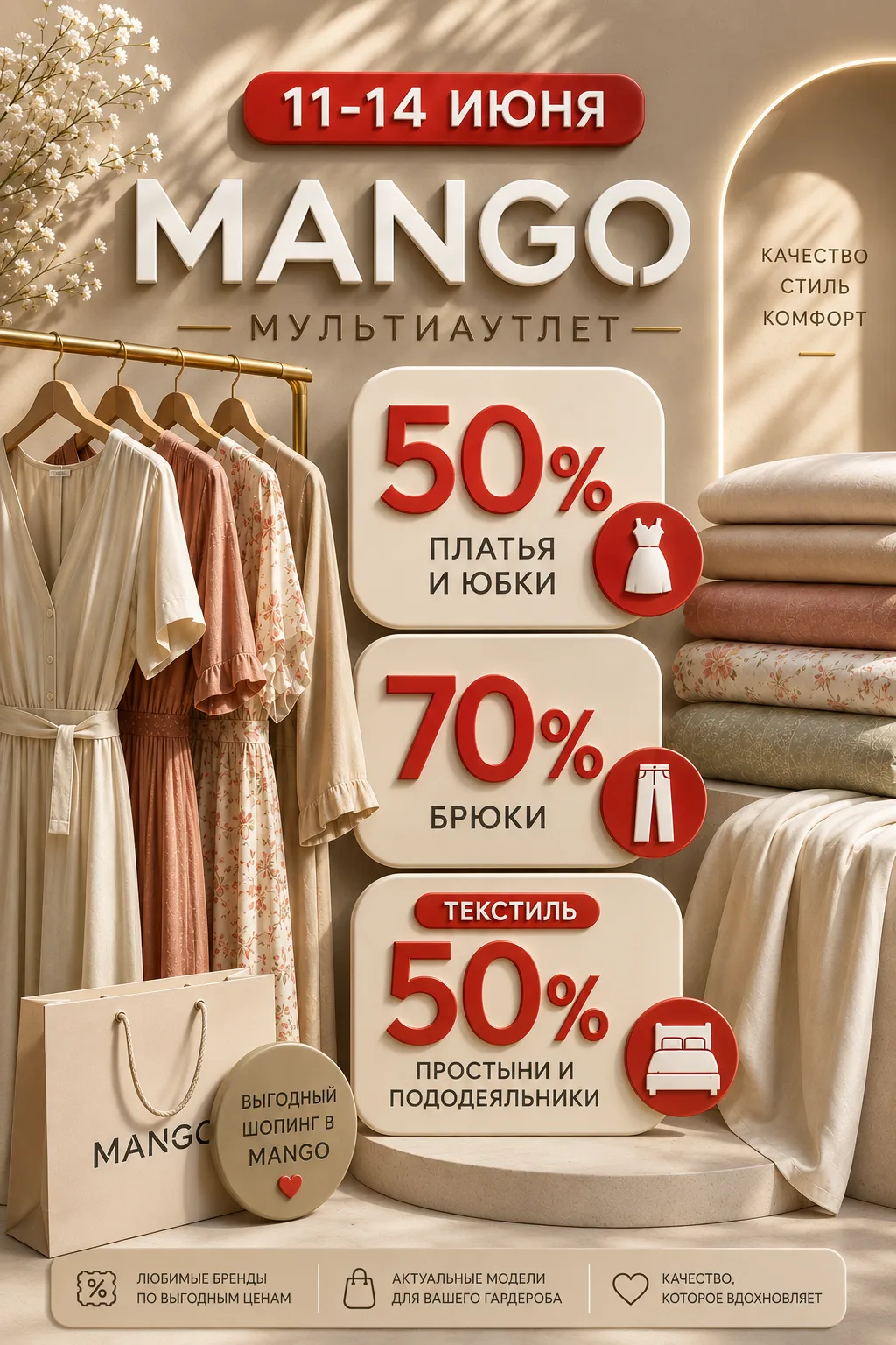 🔥 ЛЕТНИЕ СКИДКИ В MANGO & МУЛЬТИАУТЛЕТ 🔥