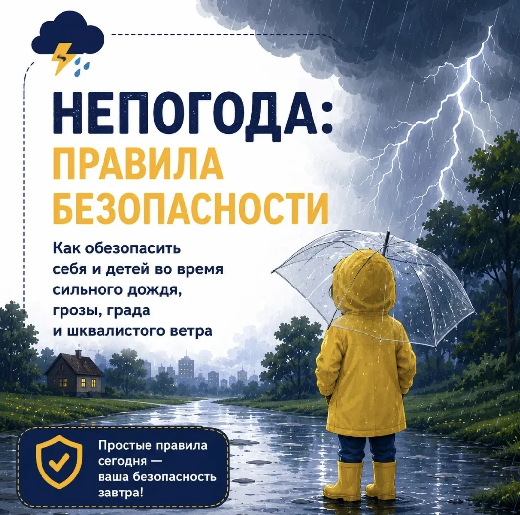 🌧⚡ Непогода может застать врасплох в любое время года.

Сильный дождь, гроза, град и шквалистый вет