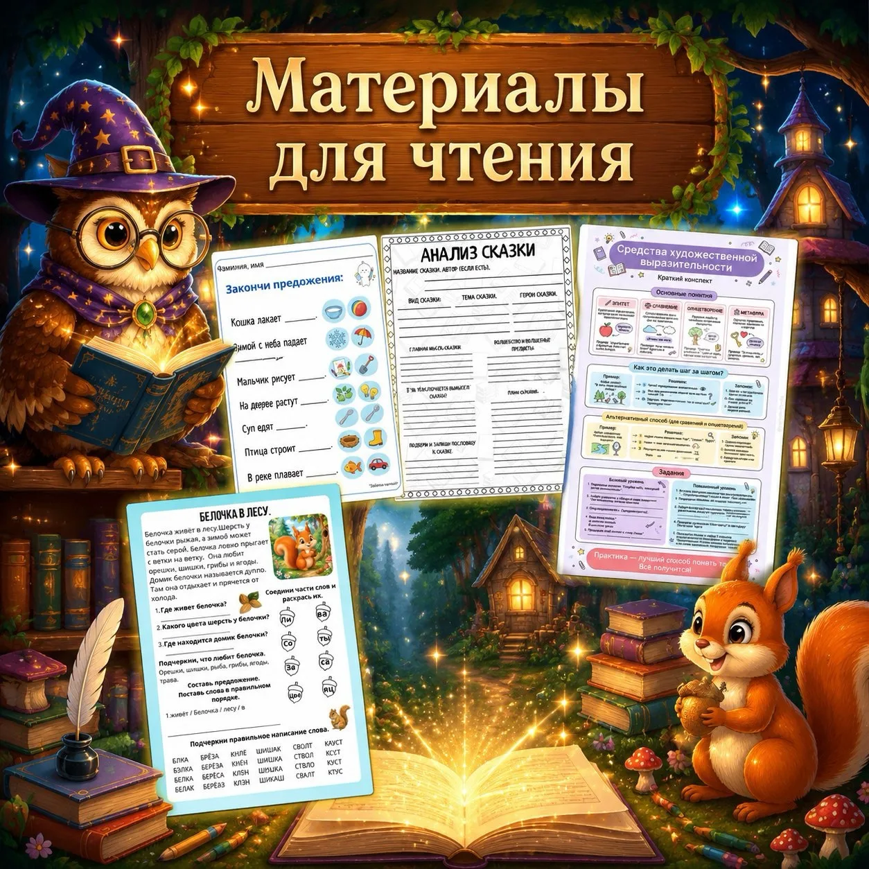 БОЛЬШАЯ ПАПКА МАТЕРИАЛОВ ПО ЛИТЕРАТУРНОМУ ЧТЕНИЮ📚
