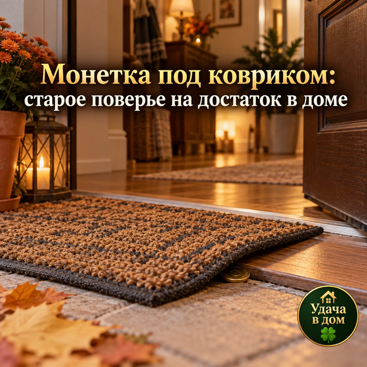 🪙 МОНЕТКА ПОД КОВРИКОМ: СТАРОЕ ПОВЕРЬЕ НА ДОСТАТОК В ДОМЕ